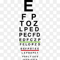 视力测试表矢量