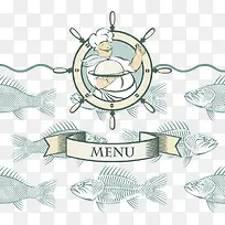 海鲜餐厅菜单设计素材