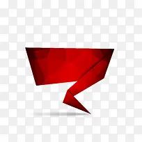 折纸红色对话框