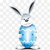 兔子bunny和蓝色彩蛋PNG图标