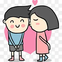 情人节亲嘴的情侣