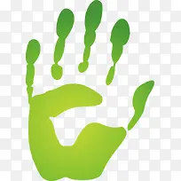 绿色手印，淘宝素材，绿色，手印