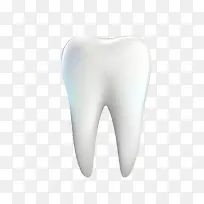 矢量白色牙齿立体图案元素