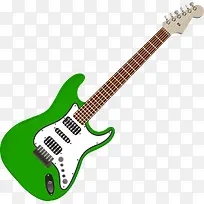 绿色电子吉它乐器矢量素材