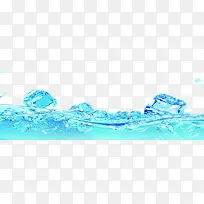 高清夏日海报冰块水
