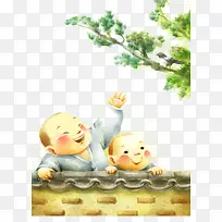爬墙的小和尚