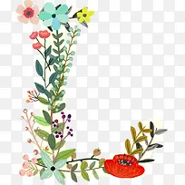 花朵字母L