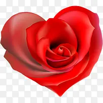 红色卡通唯美玫瑰创意爱心造型