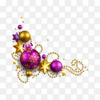紫色圣诞彩球