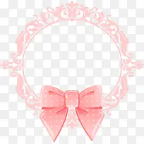 粉色蝴蝶结装饰背景矢量素材