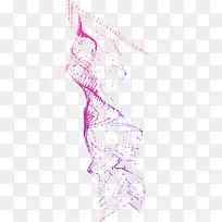 紫色手绘曲线和圆点装饰
