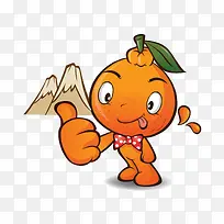 卡通水果人物橙子