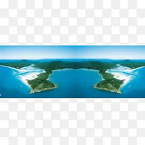 旅游度假国外海景背景banner