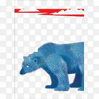 线条北极熊