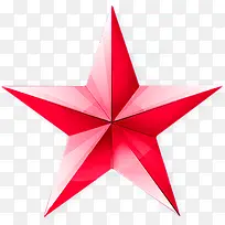 红色大气五角星装饰图案