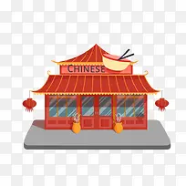 矢量中国餐馆