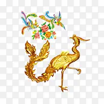 传统元素凤凰孔雀