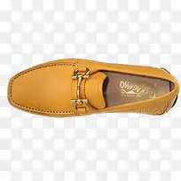 高清摄影黄色的皮鞋豆豆鞋