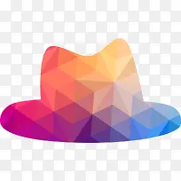 抽象炫彩几何帽子