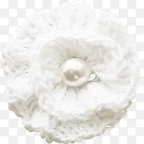 白色针织  装饰花