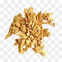 金色牡丹 大气高贵 立体装饰花朵