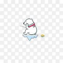 钓鱼的北极熊