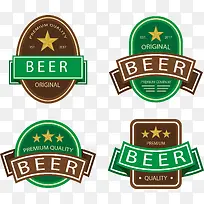 绿色星级啤酒徽章