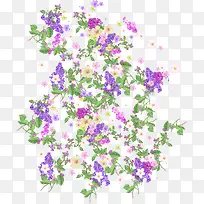 紫色花卉迎宾水牌