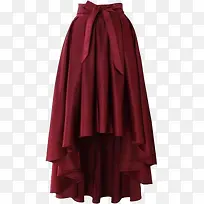 酒红色的复古长裙