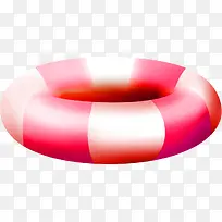 粉色条纹游泳圈装饰图案