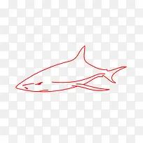 卡通手绘红色的小鱼