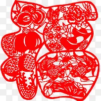 春节的传统文化剪纸装饰