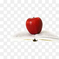 书本上的红苹果