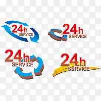 24小时logo素材