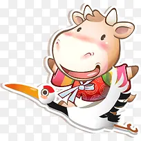新春小牛形象