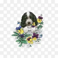 花和小狗
