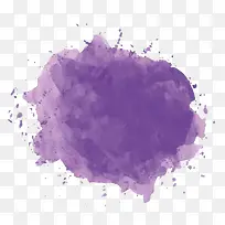紫色水彩涂鸦