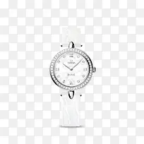 白色镶钻欧米茄女表腕表手表