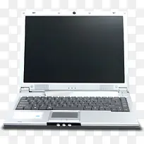 创意合成白色笔记本电脑