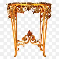 金色花纹圆桌