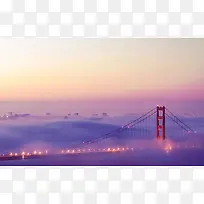 紫色梦幻城市大桥