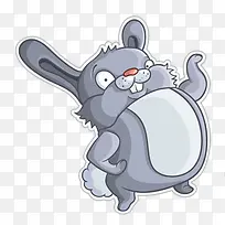 挺胸的兔子