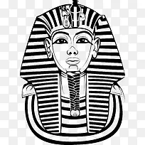 埃及法老人面像矢量图