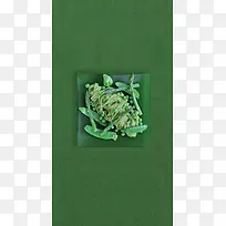 绿色豌豆拌面海报背景