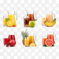 水果果汁各色水果