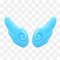 蓝色立体翅膀