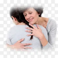 温馨拥抱人物母女