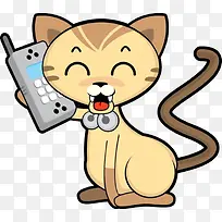 打电话的小猫咪