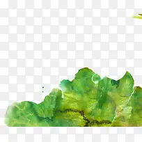 绿色蚕丝创意植物面膜海报