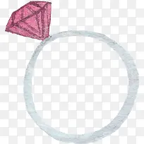 水彩钻石戒指